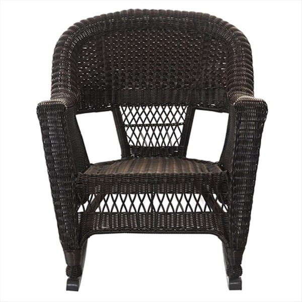 Jeco Jeco W00201R-A-2-RCES 3 Piece Espresso Rocker Wicker Chair Set W00201R-A_2-RCES - main
